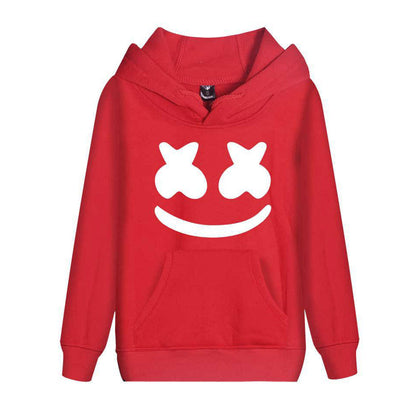 DJ Marshmallow Hoodie DJ Smiley Face Unisex Pullover Sweatshirt