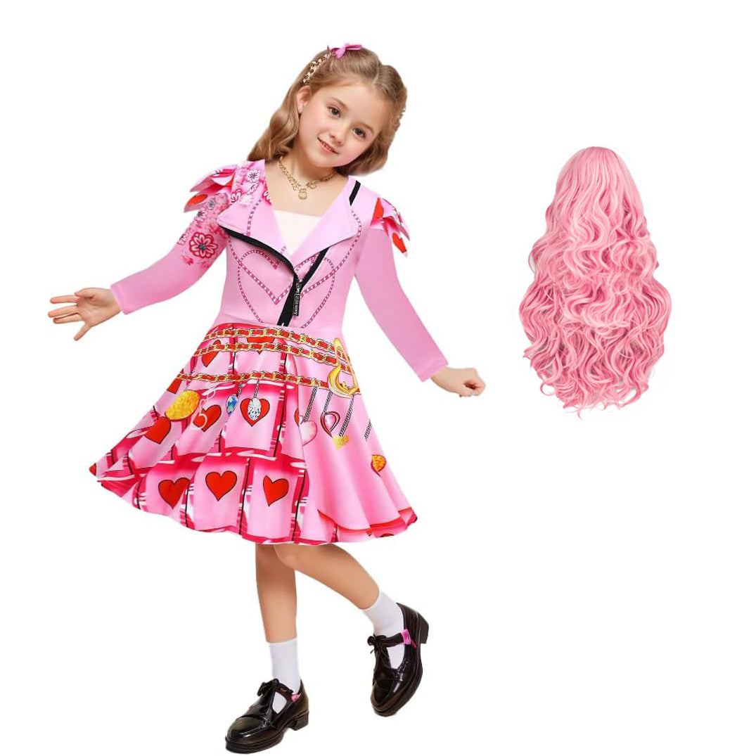 Kids Queen Of Hearts Costume The Rise of Red Princess Bridget Cosplay Outfits
