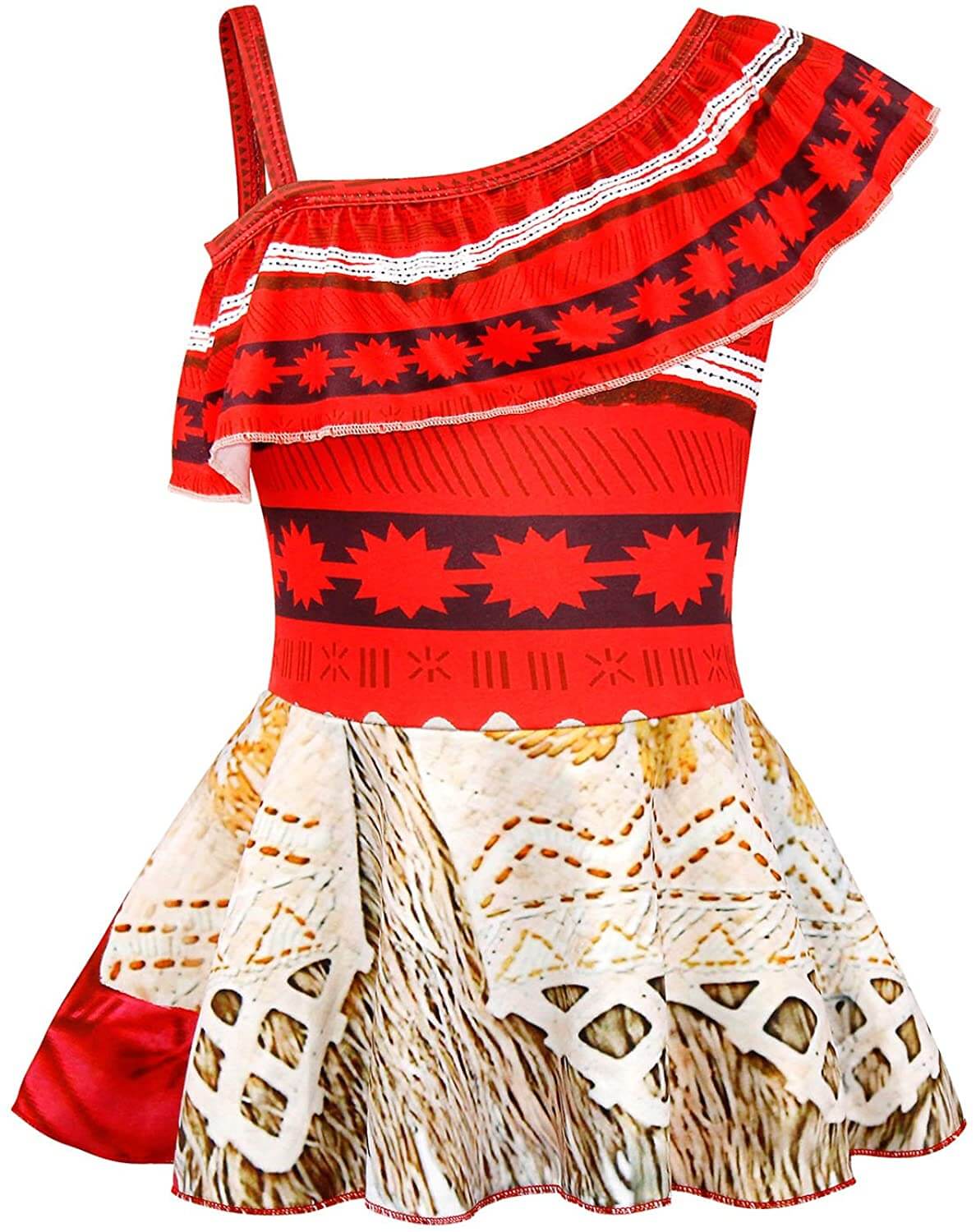 Girls Moana Swimsuits Beautiful Princess Moana Dress Beach Vacation Cosplay Swimwear