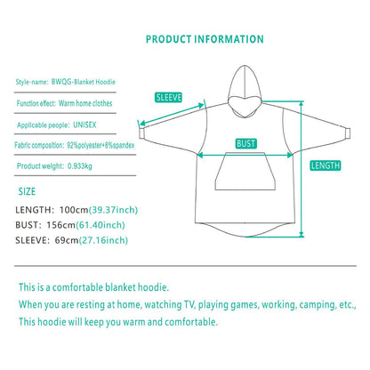 Family Matching Christmas Double Side Wear Hoodie Winter Thick Fleece Warm Pajamas