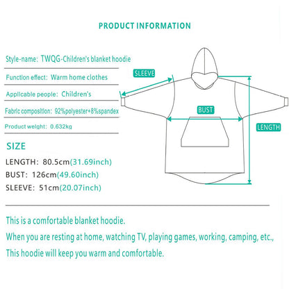 Family Matching Christmas Double Side Wear Hoodie Winter Thick Fleece Warm Pajamas