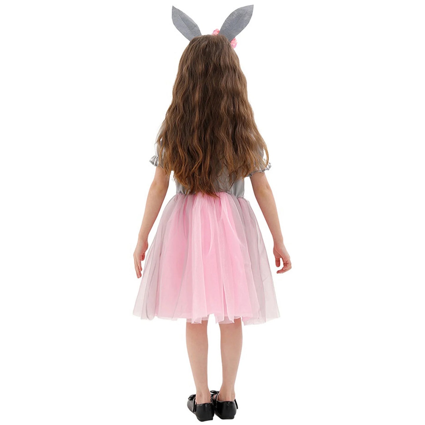 Girls Bunny Costume Sweet Easter Bunny Dress Up Outfit Rabbit Dress and Headband