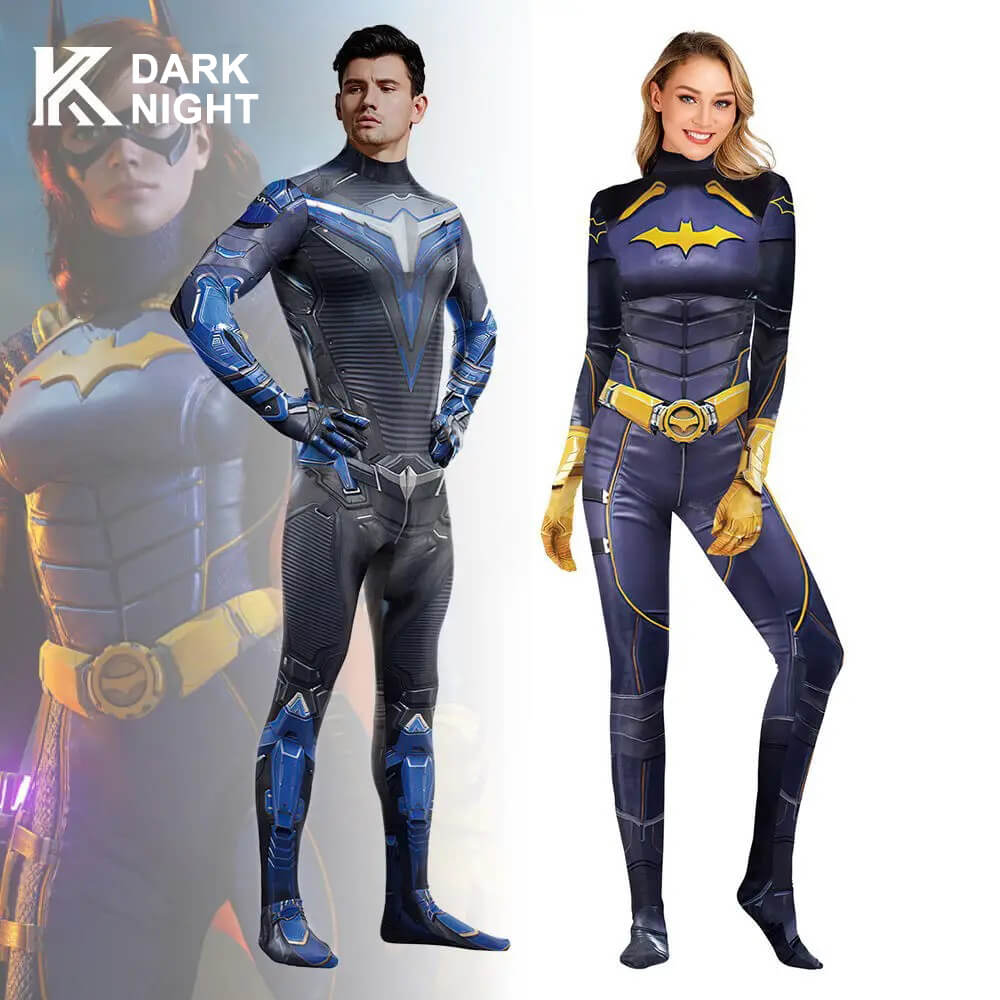 Movie Gotham Knights Nightwing Cosplay 3D Jumpsuit Women Men Bat Cosplay Costume