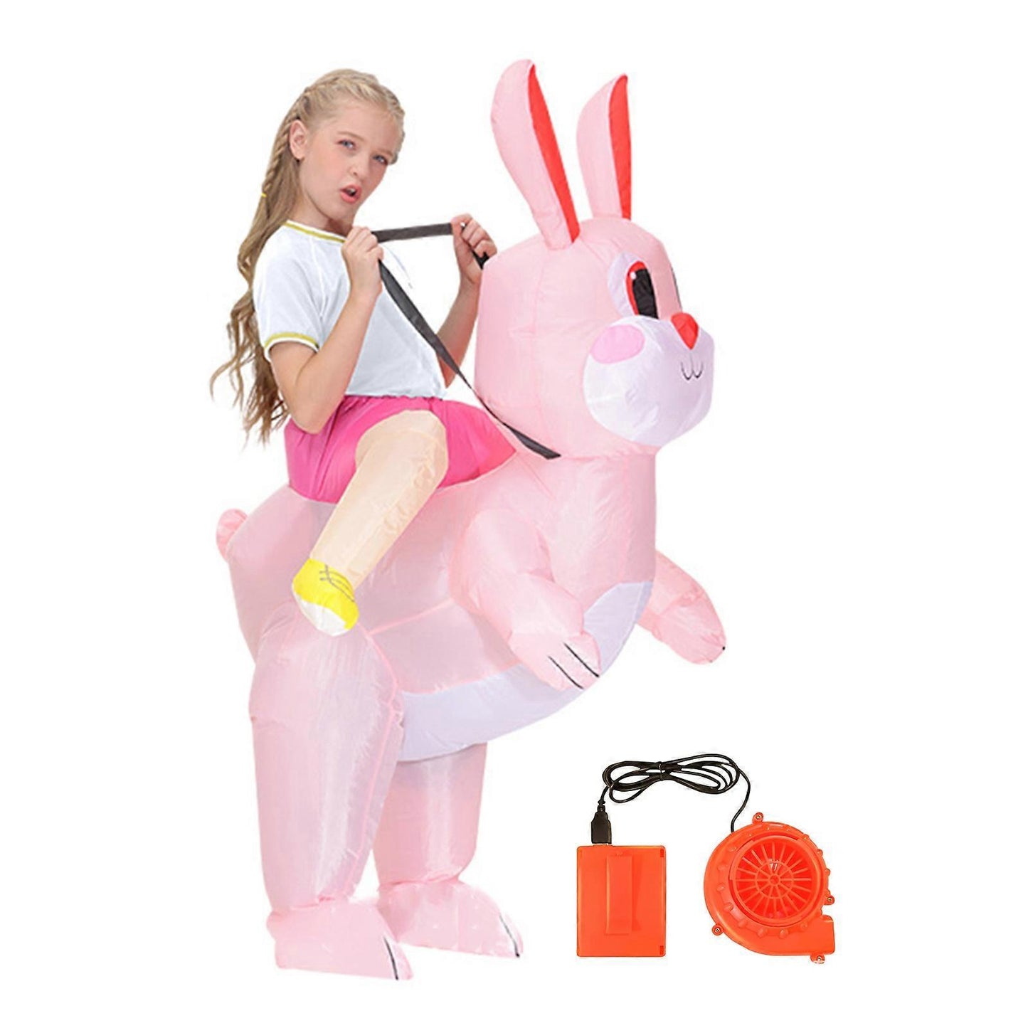 Inflatable Bunny Costume For Adult Kids and Toddler Blow Up Rabbit Costume
