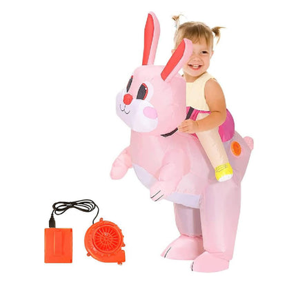 Inflatable Bunny Costume For Adult Kids and Toddler Blow Up Rabbit Costume