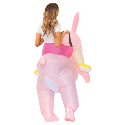 Inflatable Bunny Costume For Adult Kids and Toddler Blow Up Rabbit Costume