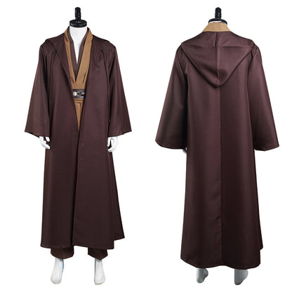 Obi Wan Costume Adult Jedi Tunic Hooded Robe Uniform Full Jedi Cosplay suit