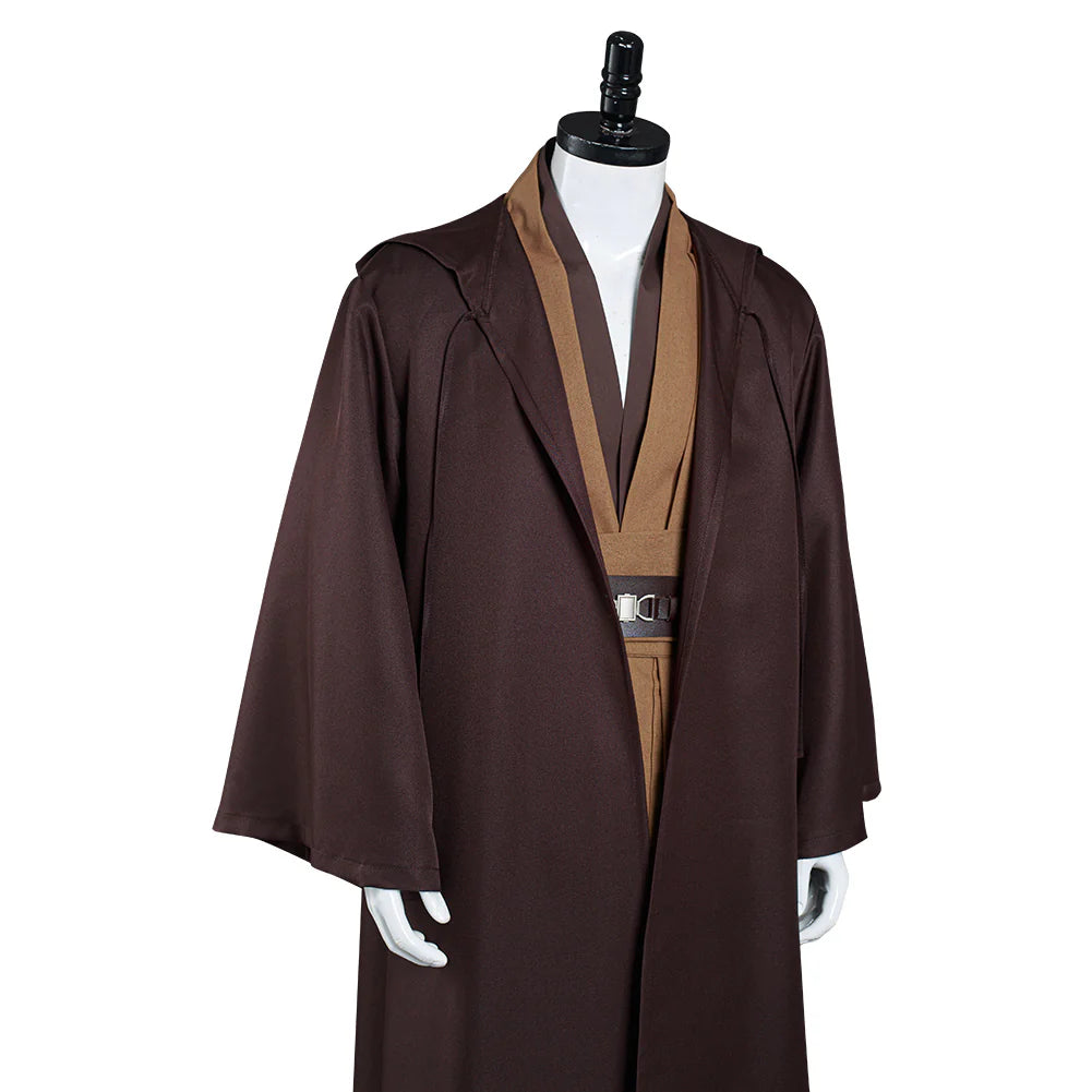 Obi Wan Costume Adult Jedi Tunic Hooded Robe Uniform Full Jedi Cosplay suit
