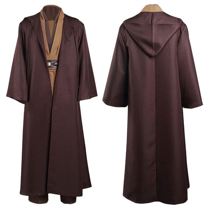 Obi Wan Costume Adult Jedi Tunic Hooded Robe Uniform Full Jedi Cosplay suit