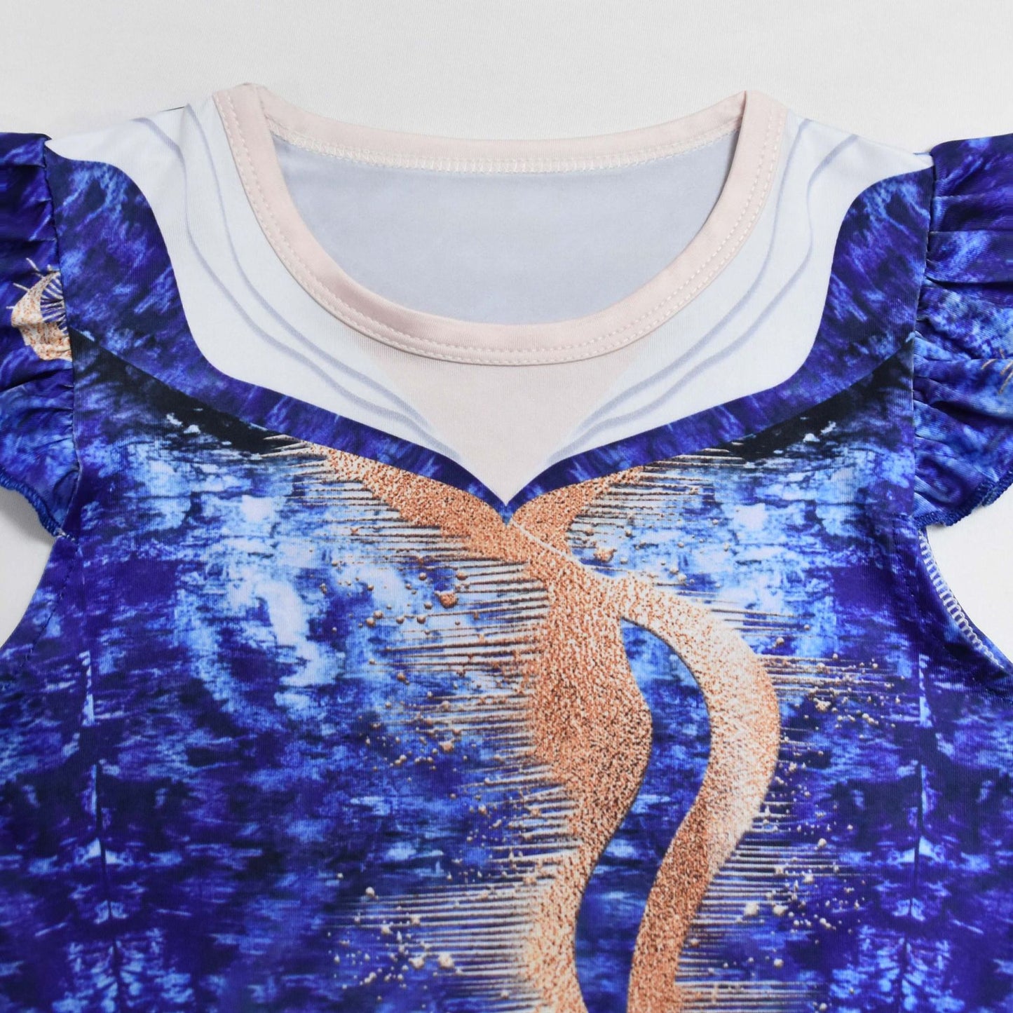 Kids Madame Morrible Costume Blue Fly Sleeve Cosplay Dress