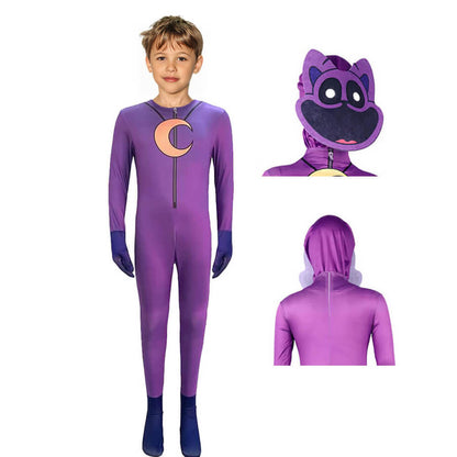 Catnap Costume Smiling Critters Cosplay Outfit Catnap Zentai and Mask Halloween Costume
