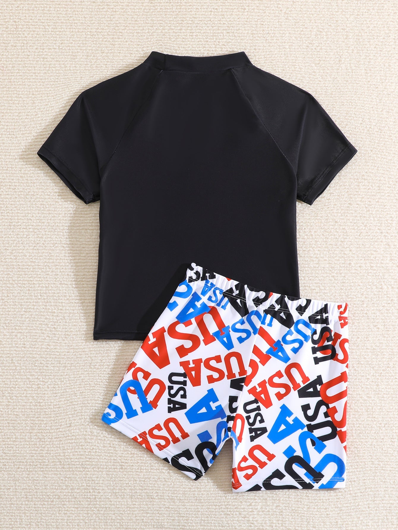 Toddler Fourth Of July Cartoon T-shirt and Shorts Summer USA Patriotic Wear