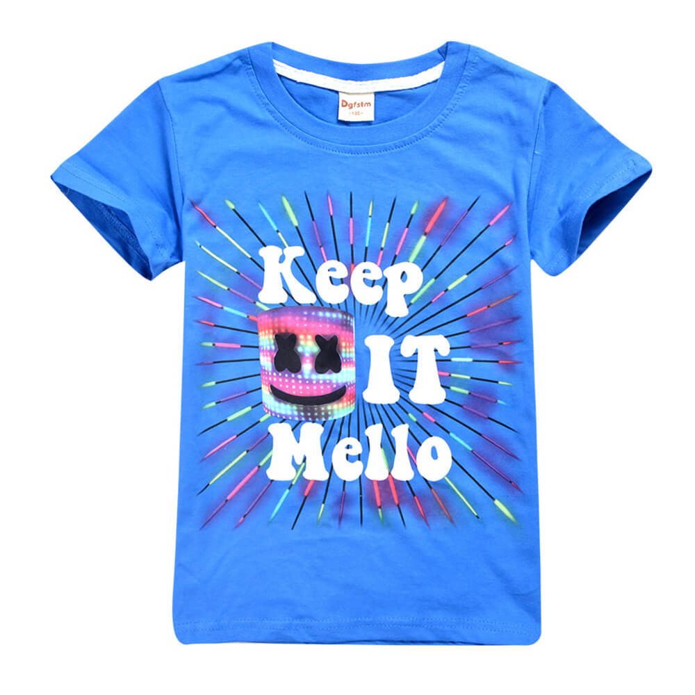 Kids Marshmallow T-shirt Pullover Short Sleeve Shirt