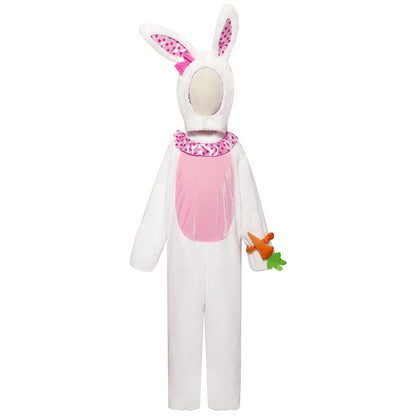 Kids Fuzzy Bunny Costume Cute Rabbit Carrot Easter Bunny Outfit