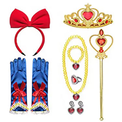 Girls Movie 2025 Princess Costume Puff Long Sleeve Party Dress Up Cosplay Outfit