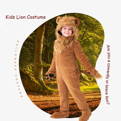 Toddler and Kids Lion Costume Party School Dress Up Fur Costume