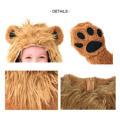 Toddler and Kids Lion Costume Party School Dress Up Fur Costume