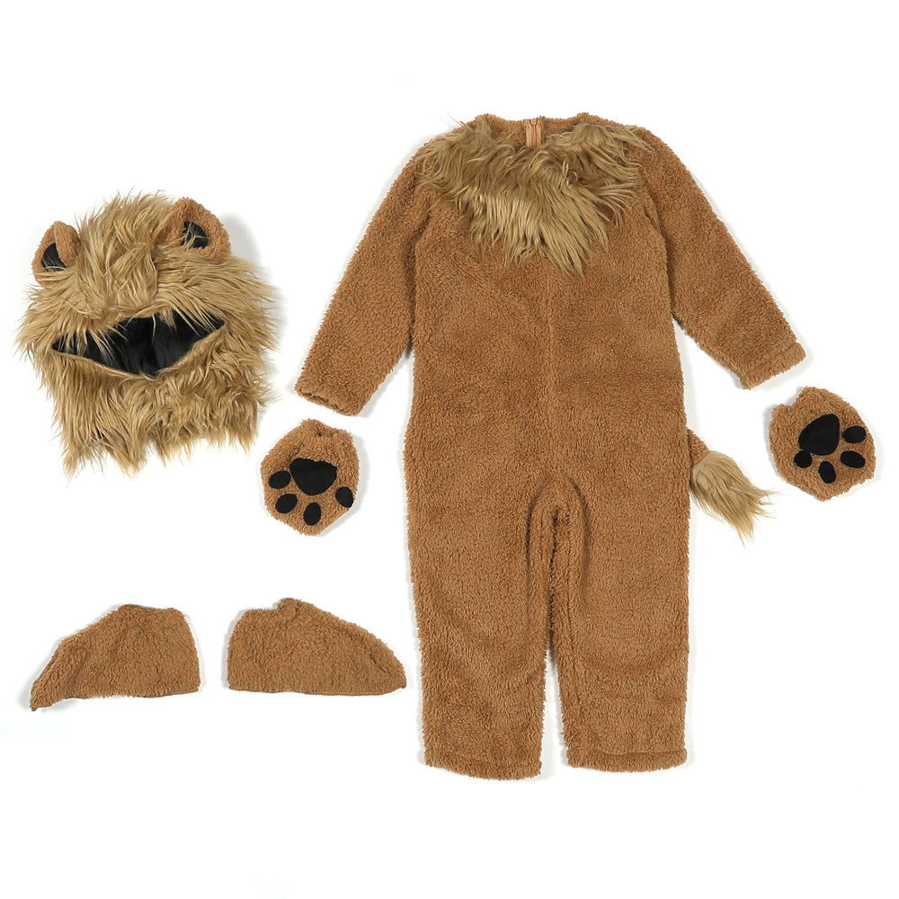 Toddler and Kids Lion Costume Party School Dress Up Fur Costume