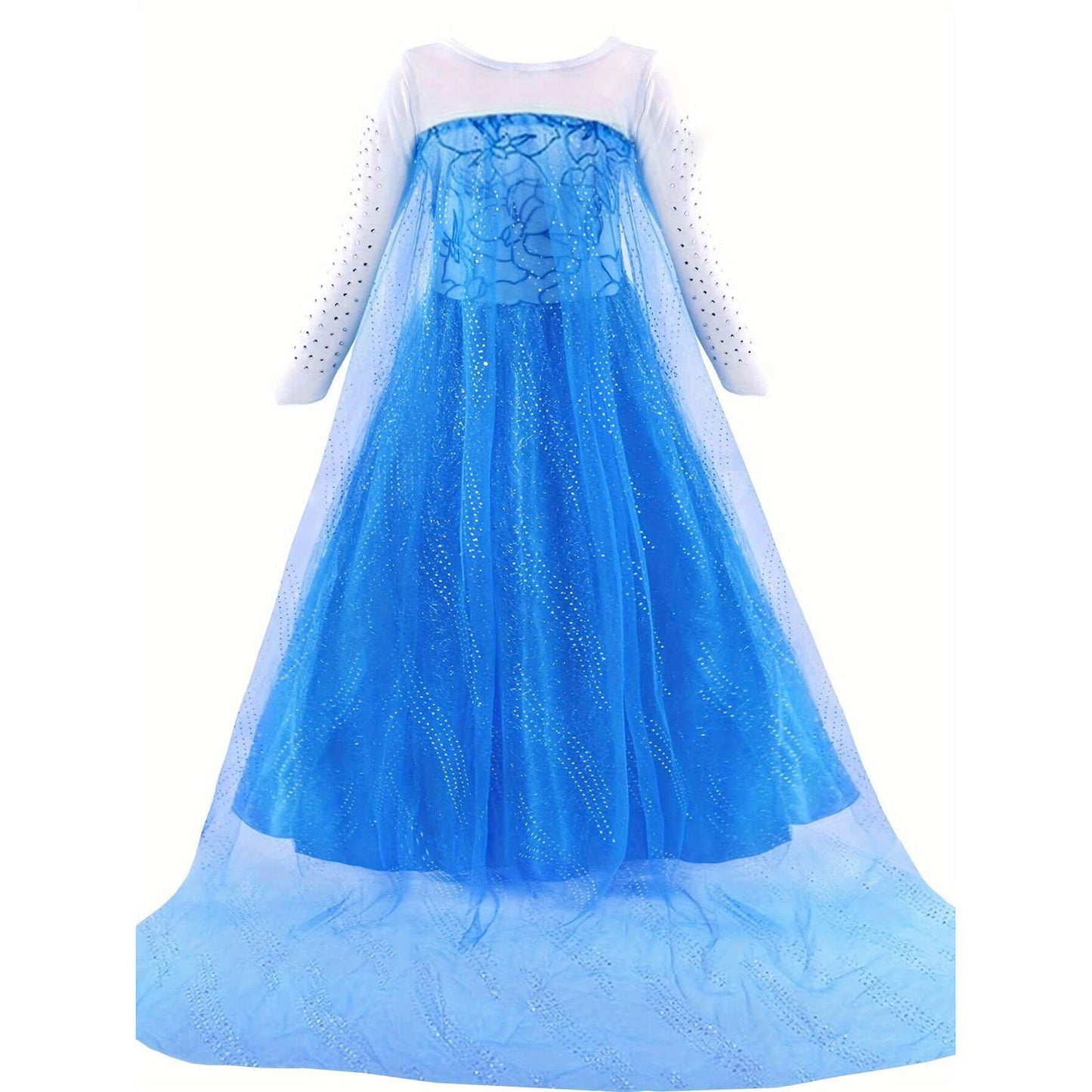 Light Up Princess Elsa Dress for Girls Ice and Snow Princess Dress Halloween Christmas Dress Up