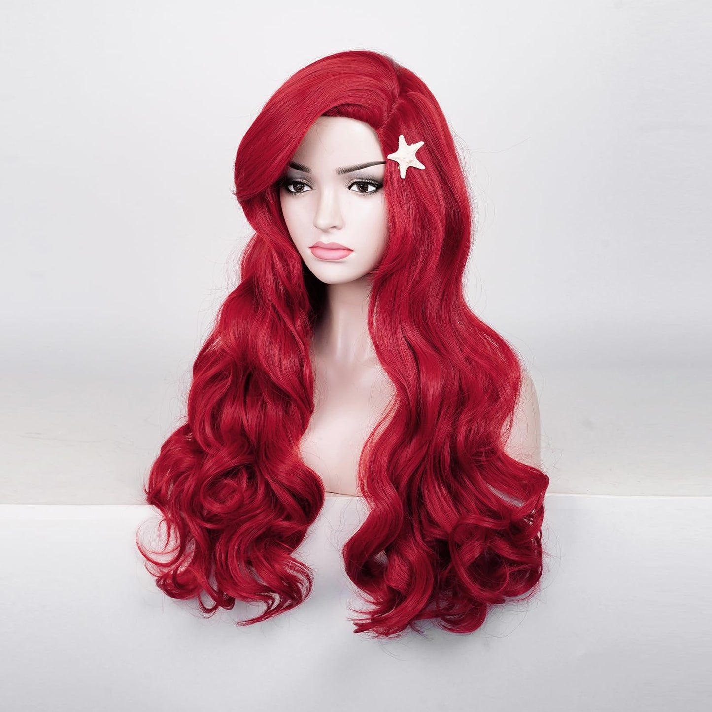 Girls Ariel Dress Ruffled Ball Gown Mermaid Costume Princess Blue Dress with Hair Band for Halloween