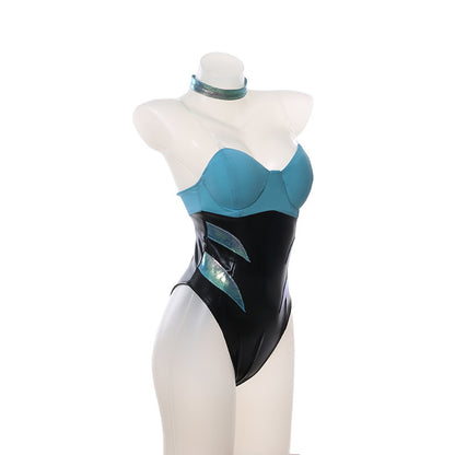 LOL KDA Akali Bunny Costume Girl Sexy Bunny Suit Club Wear Full Outfit