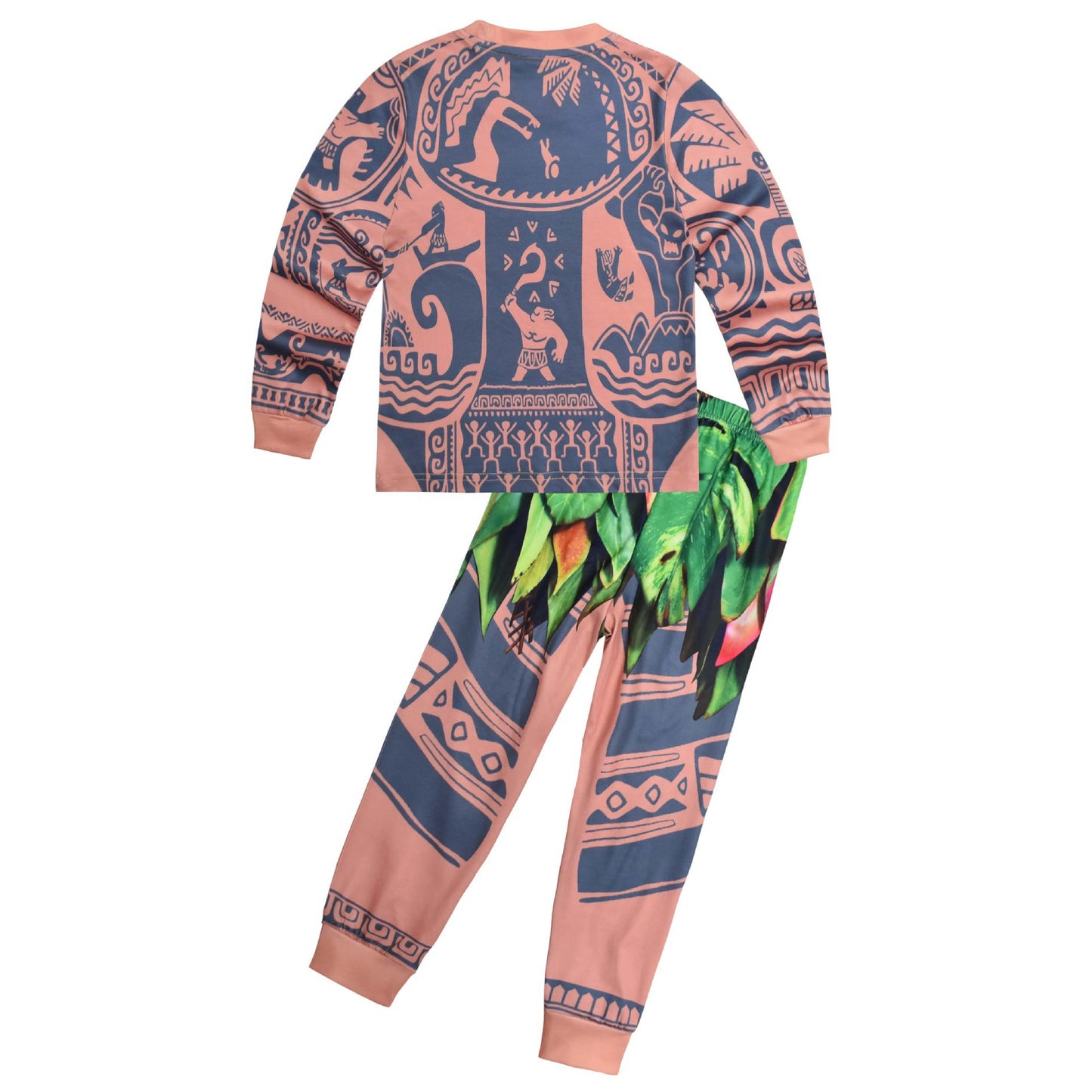 Boys Ocean Adventure Maui Pajamas Set 2-Piece Long Seeve Cartoon Maui Sleepwear