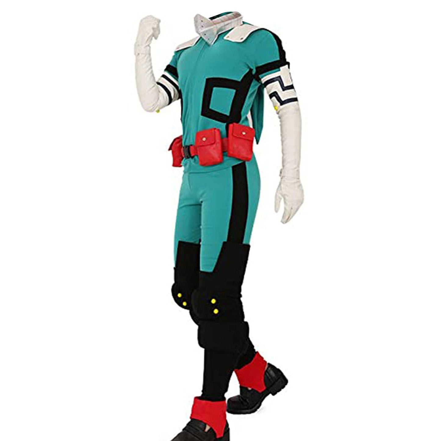 Adult Deku Cosplay Costume Izuku Midoriya Green Combat Suit with Accessories for Halloween Party