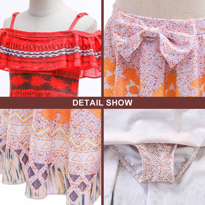 Kids Princess Moanna Costume Beach Vacation Swimwear Ocean Adventure Bathing Suit