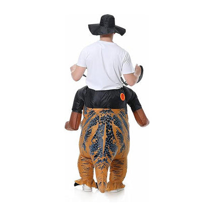 Riding Tyrannosaurus Rex Inflatable Model Funny Party Costume