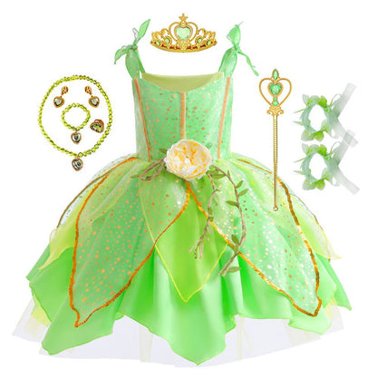 Green Fairy Princess Tiana Dress