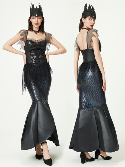Halloween Sequin Mermaid Princess Costume