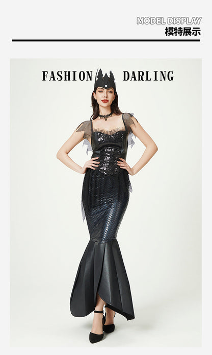 Halloween Sequin Mermaid Princess Costume