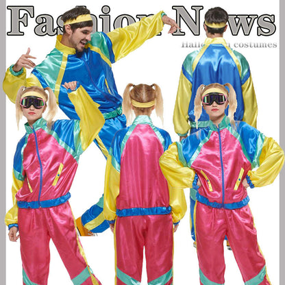 Retro Hip Hop Rock Music Halloween Couple Tracksiuts