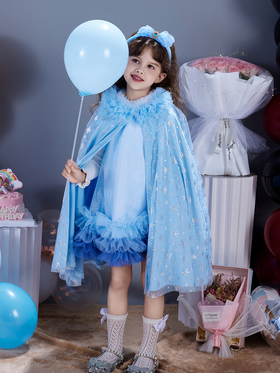Winter Frozen Elsa Princess Cape