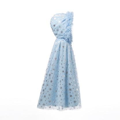 Winter Frozen Elsa Princess Cape