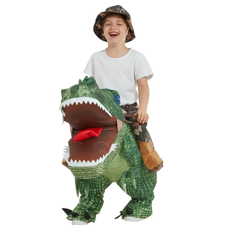 KDIS Riding Funny Big-Headed Tyrannosaurus Rex Dinosaur Inflatable Costumes