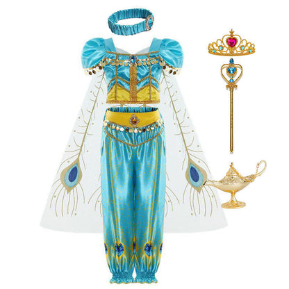 Princess Jasmine Peacock Cape Costume