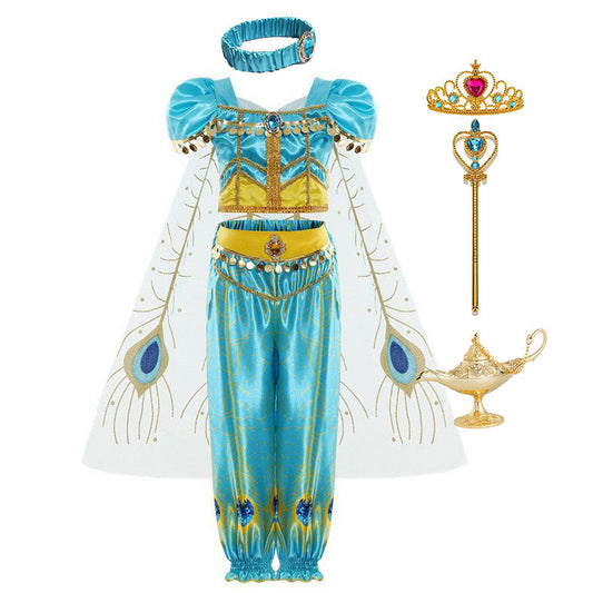 Princess Jasmine Peacock Cape Costume