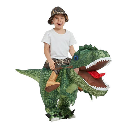 KDIS Riding Funny Big-Headed Tyrannosaurus Rex Dinosaur Inflatable Costumes