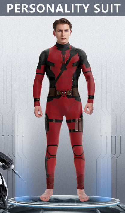 New arrival movie Deadpool 3 Wolverine cosplay jumpsuit printed tights