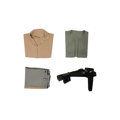 Women Princess Leia Costume Vest Shirts Pants Leia Organa Cosplay Costume