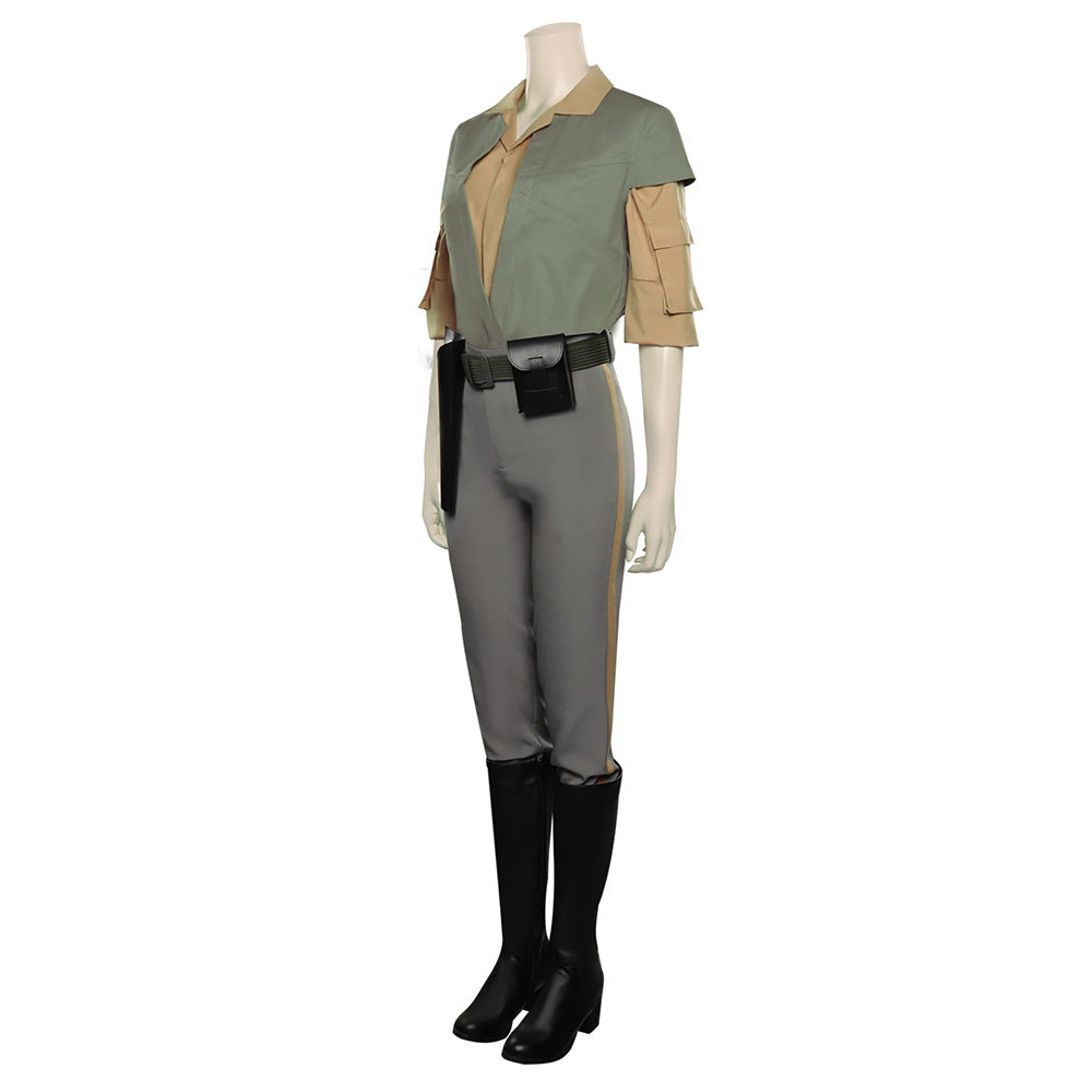 Women Princess Leia Costume Vest Shirts Pants Leia Organa Cosplay Costume