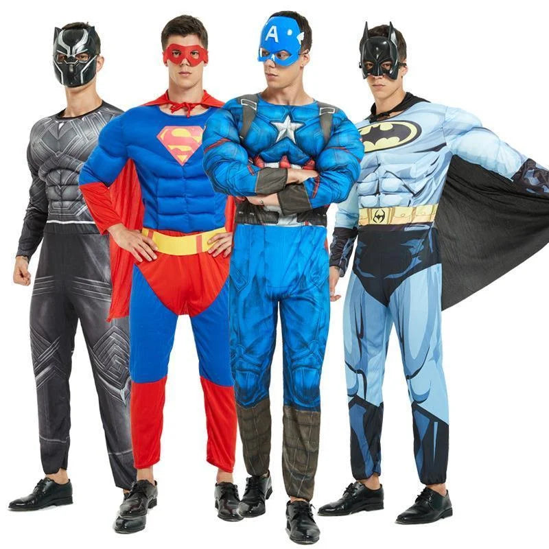 Avengers Adult Superhero Costume Cosplay Muscle Suit HalloweenCostumes