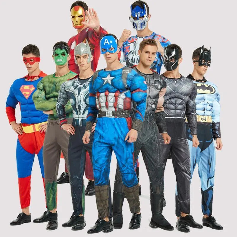 Avengers Adult Superhero Costume Cosplay Muscle Suit HalloweenCostumes