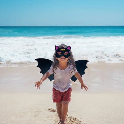 Kids Bat Wings and Mask Costume Toddler Boys Girls Party Favors Gothic Bat Costume