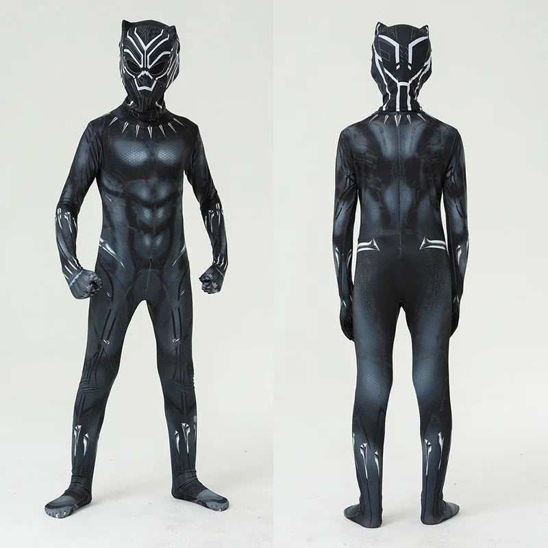 Black Panther Costume Wakanda Forever Cosplay Bodysuit Boys Girls Superhero Costumes