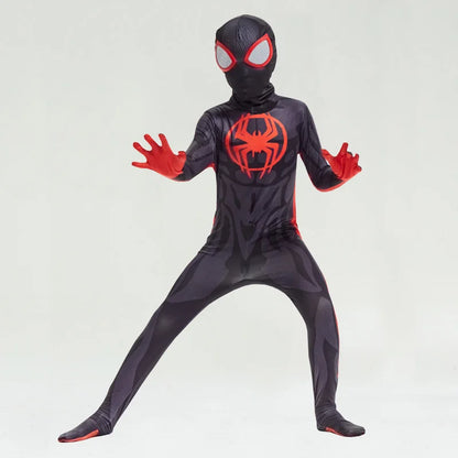 Kids Spiderman Costume Superhero Cosplay Bodysuit with Mask Halloween Costume