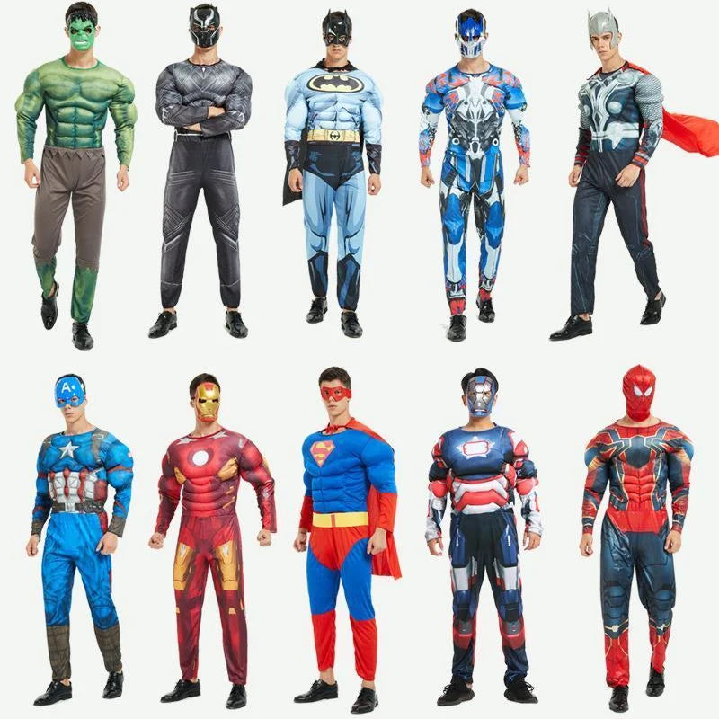 Avengers Adult Superhero Costume Cosplay Muscle Suit HalloweenCostumes