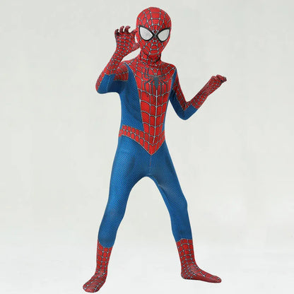 Kids Spiderman Costume Superhero Cosplay Bodysuit with Mask Halloween Costume