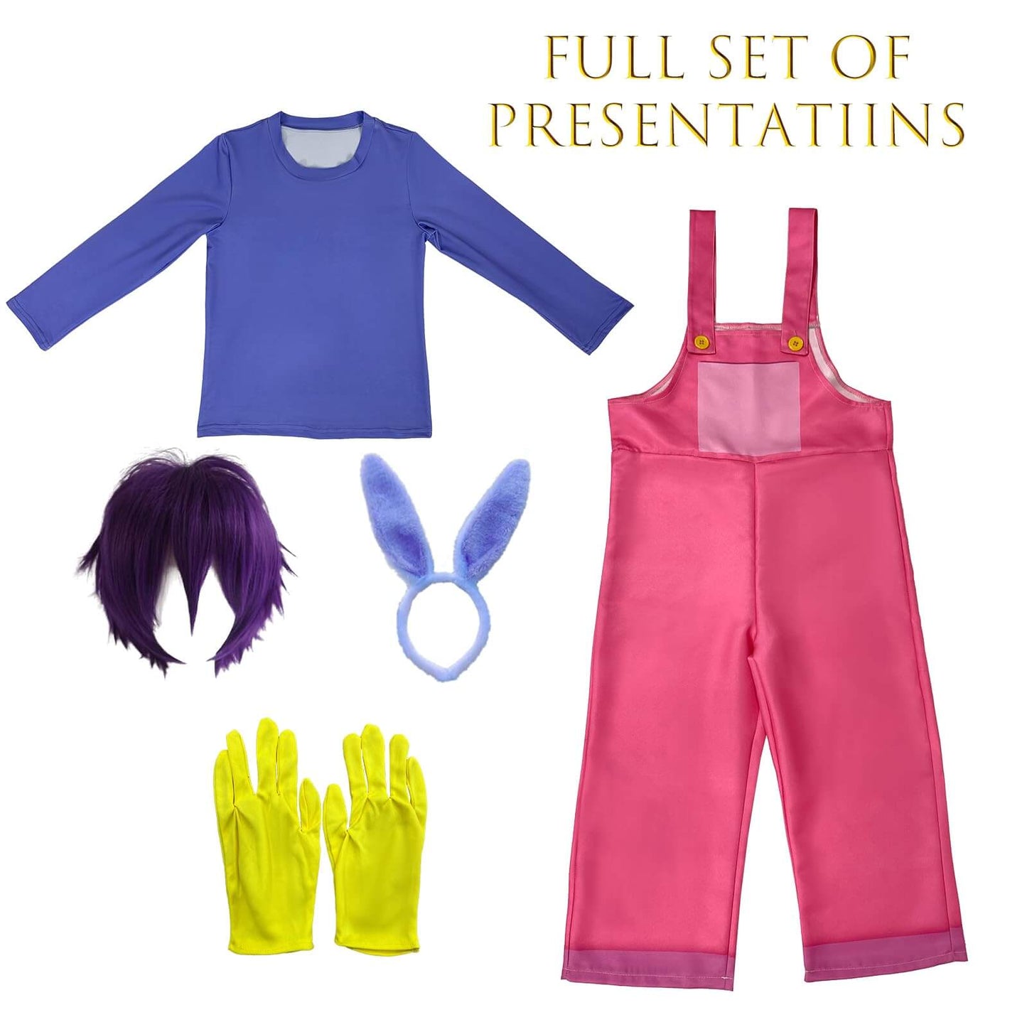 Digital Circus Jax Costume Amazing Jax Cosplay Shirt and Overalls Set Birthday Dress Up Halloween Costume